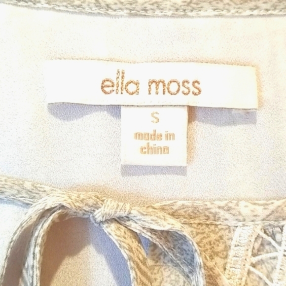ELLA MOSS Cottagecore Cream Natural Gown Rayon Revolve Chic Hippie Peasant Dress - Picture 6 of 12